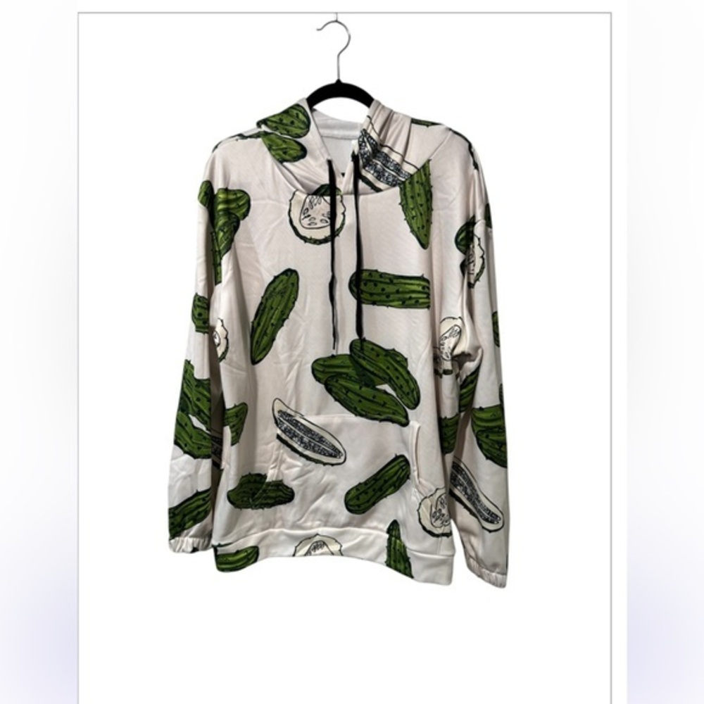 PICKLE Cucumber all over Print Hoodie unisex size -XL